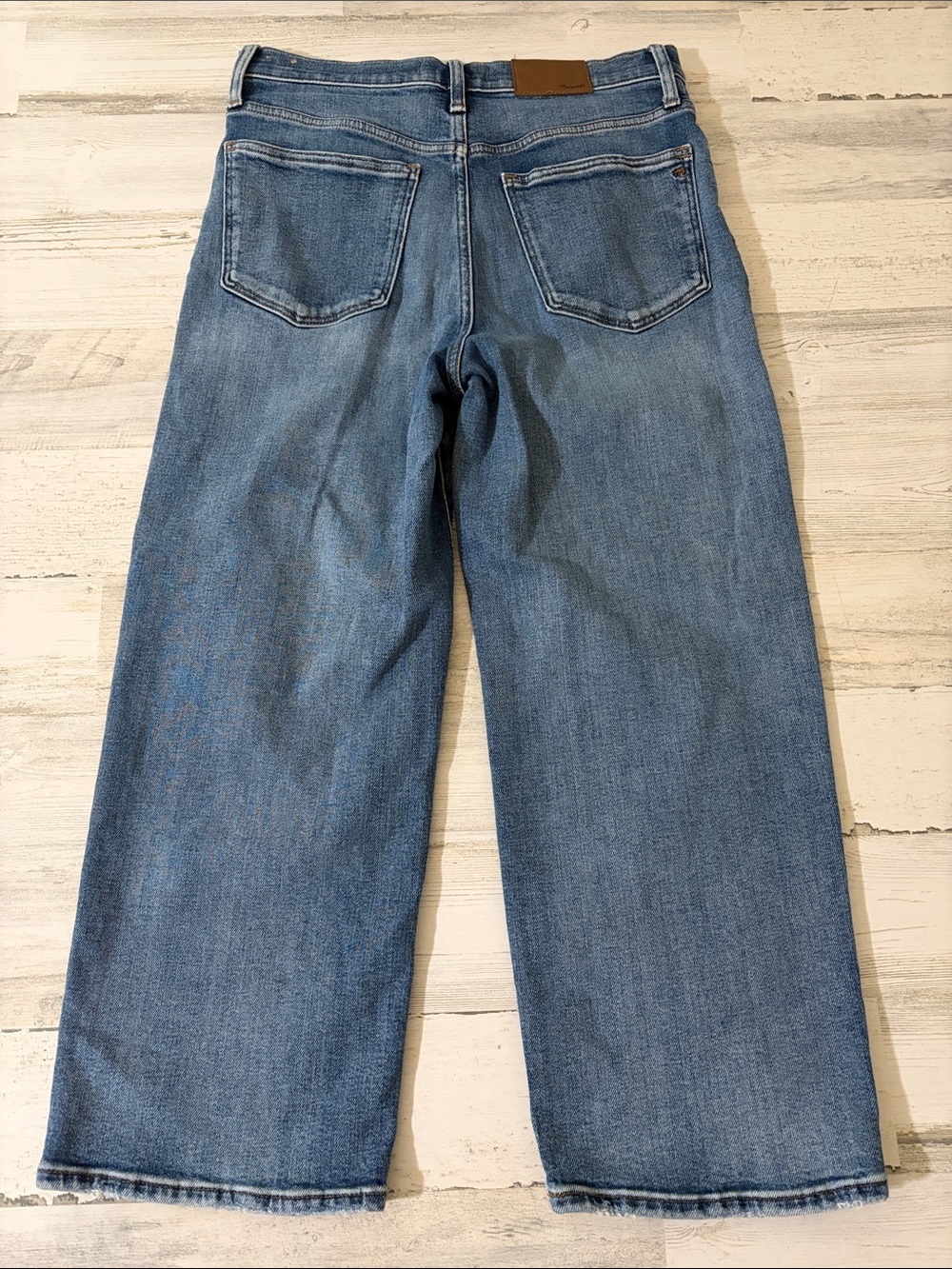 Madewell Slim Wide Leg Crop Jeans Size 28 - Picture 5 of 15